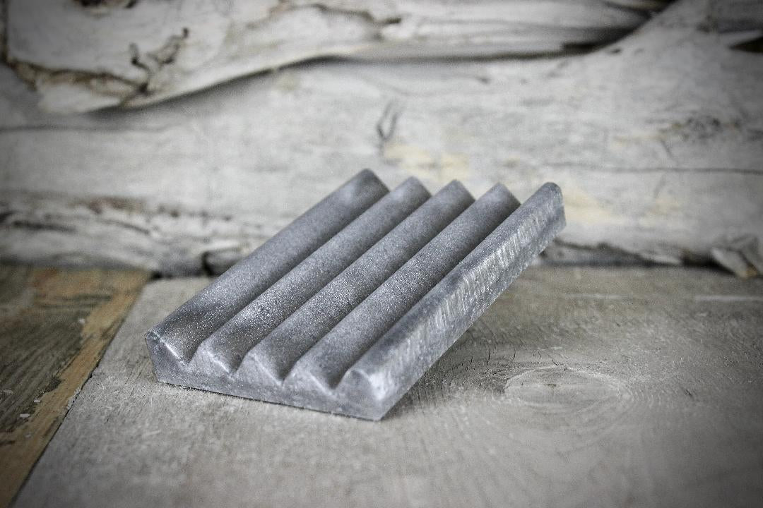 Gray Epoxy Bar Soap Dish